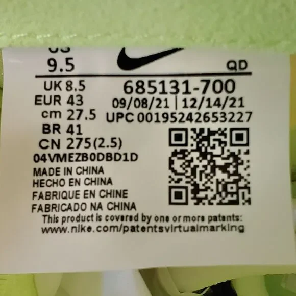 Nike Zoom Rotational 6 Green/Volt Throw Shoes w/ Bag Size 9.5 685131-700 - Picture 9 of 9